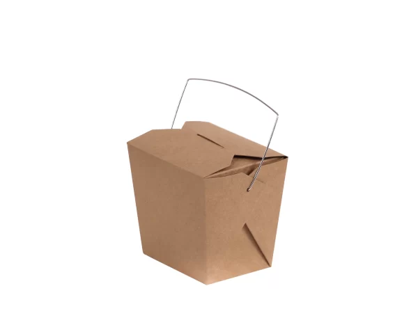 Custom Logo Biodegradable Kraft Paper Noodle Takeaway Boxes